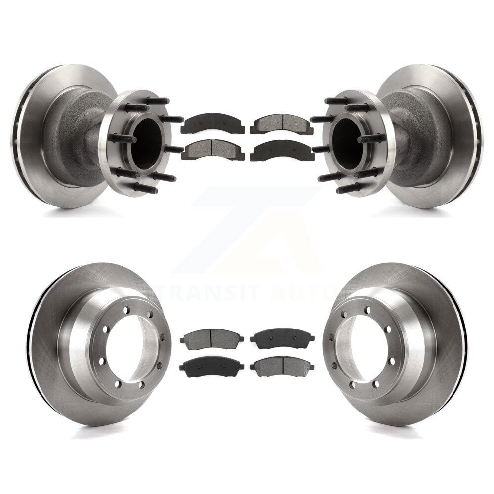 Kit de rotors de frein à disque avant et arrière et plaquettes semi-métalliques pour Ford F-350 Super Dut