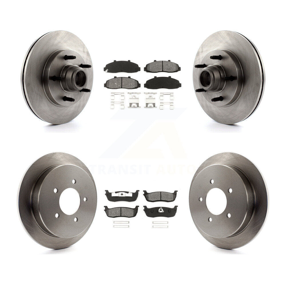 Kit de disques de frein à disque avant et arrière et plaquettes semi-métalliques pour Ford F-150