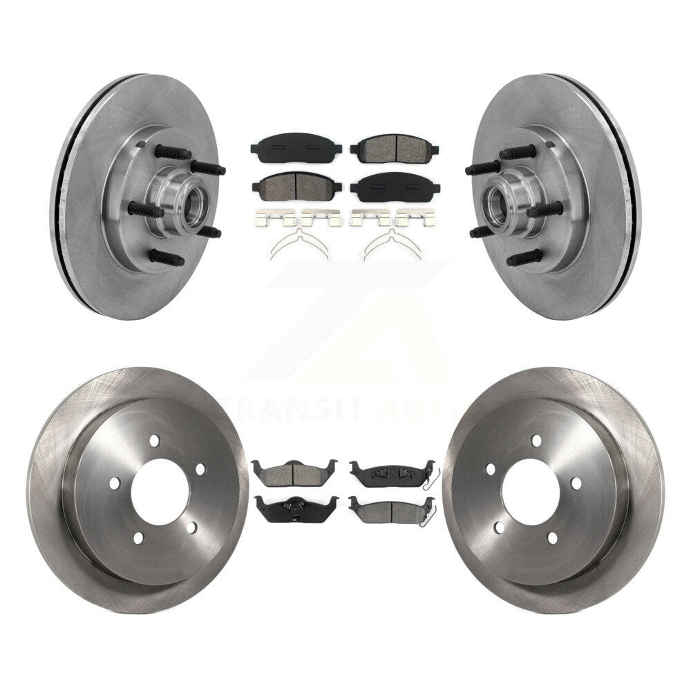 Kit de disques de frein à disque avant et arrière et plaquettes semi-métalliques pour Ford F-150 RWD 2004