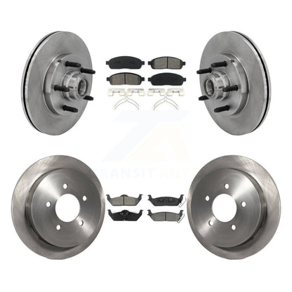 Kit de disques de frein à disque avant et arrière et plaquettes semi-métalliques pour Ford F-150 RWD 2004