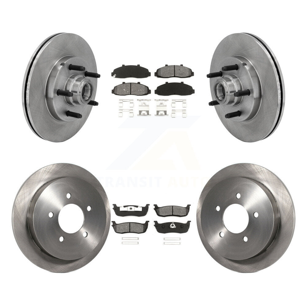 Kit de rotor de frein avant et arrière et plaquettes semi-métalliques pour Lincoln Blackwoo 2002-2003