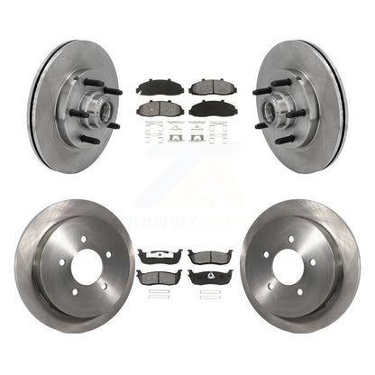 Kit de rotor de frein avant et arrière et plaquettes semi-métalliques pour Lincoln Blackwoo 2002-2003