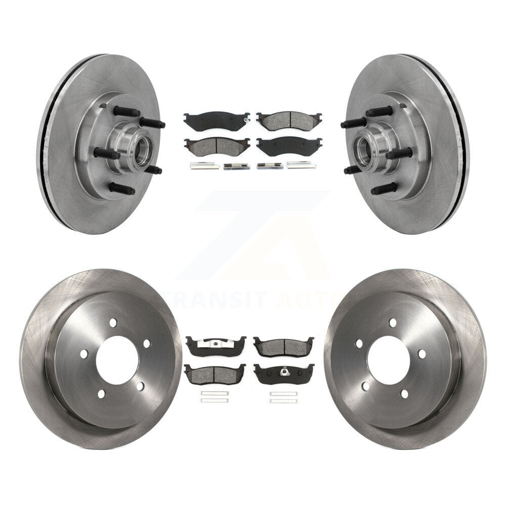 Rotors de frein à disque avant et arrière et Kit de plaquettes semi-métalliques pour Ford F-150 Heritage RW