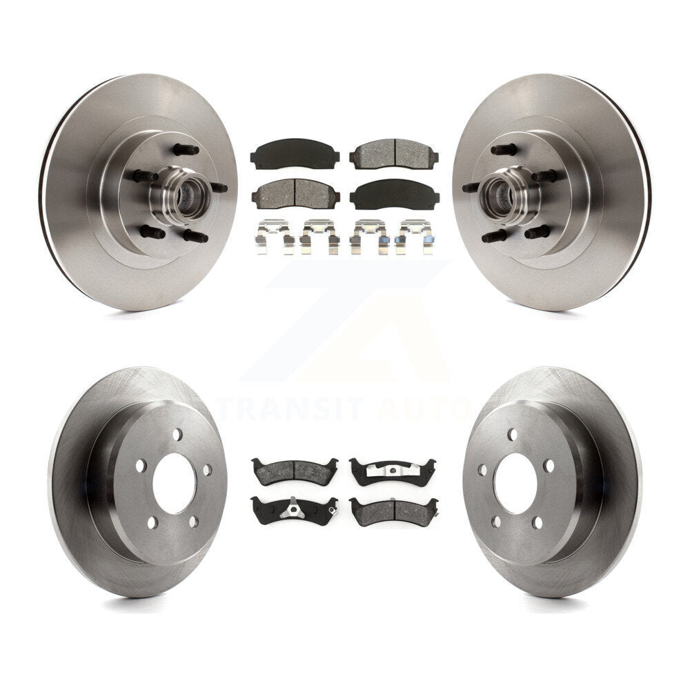 Kit de disques de frein avant et arrière et plaquettes semi-métalliques pour Ford Explorer Sport RW 2001