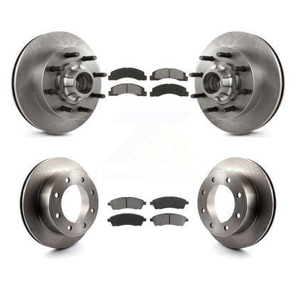 Kit de rotor de frein avant et arrière et plaquettes semi-métalliques pour Ford F-350 Super Duty F-25