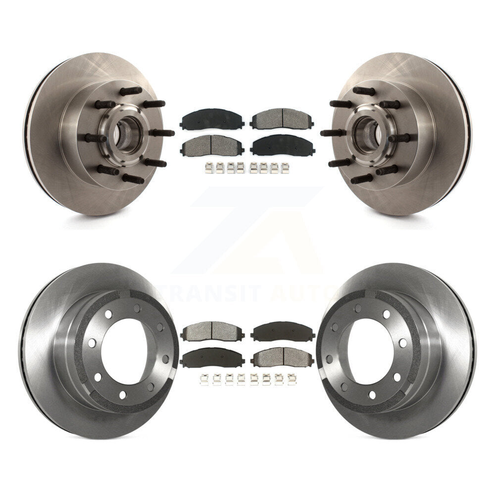 Kit de rotors de frein à disque avant et arrière et plaquettes semi-métalliques pour Ford F-350 Super Dut