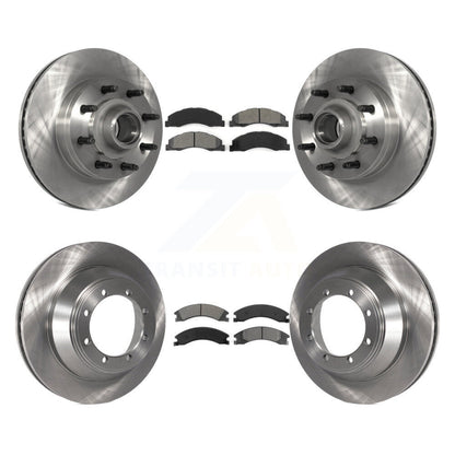 Kit de rotors de frein à disque avant et arrière et plaquettes semi-métalliques pour Ford E-450 Super Dut