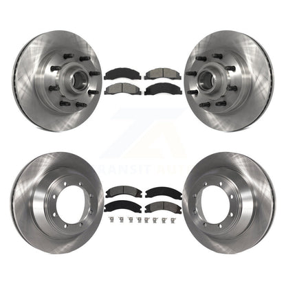 Kit de rotors de frein à disque avant et arrière et plaquettes semi-métalliques pour Ford E-450 Super Dut
