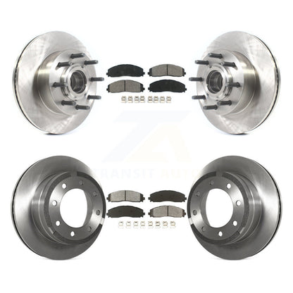 Kit de rotor de frein avant et arrière et plaquettes semi-métalliques pour Ford F-350 Super Duty F-25
