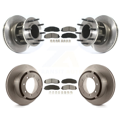 Kit de rotor de frein avant et arrière et plaquettes semi-métalliques pour Ford F-350 Super Duty F-25