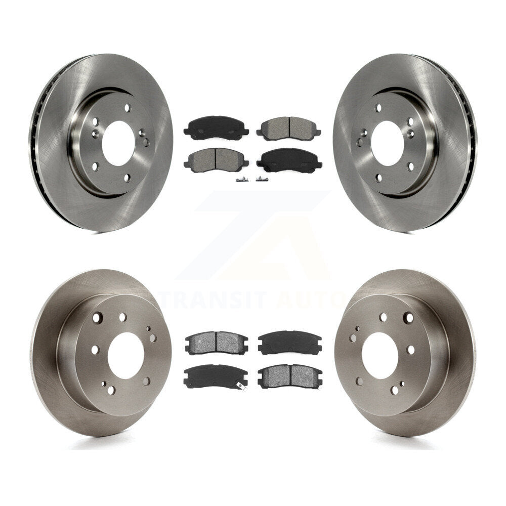 Kit de rotors de frein à disque avant et arrière et plaquettes semi-métalliques pour Mitsubishi Galant