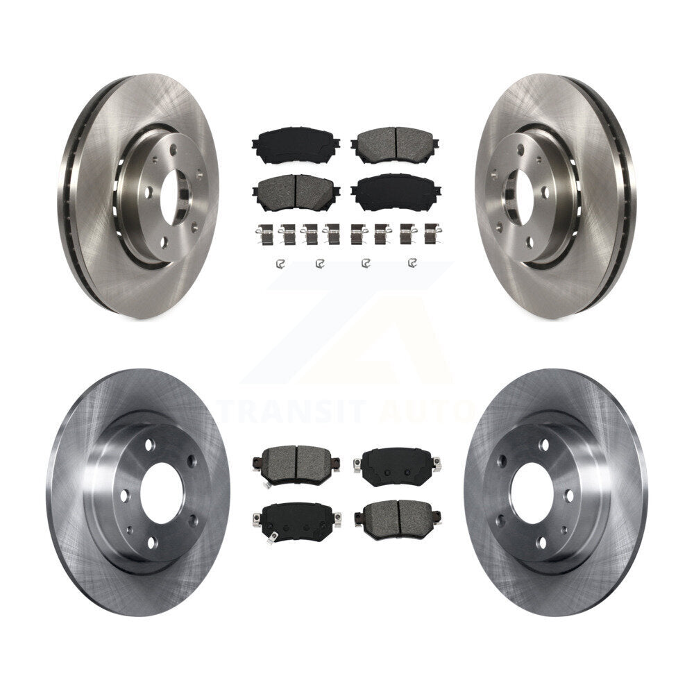 Kit de rotor de frein avant et arrière et plaquettes semi-métalliques pour Mazda 6 à aspiration naturelle