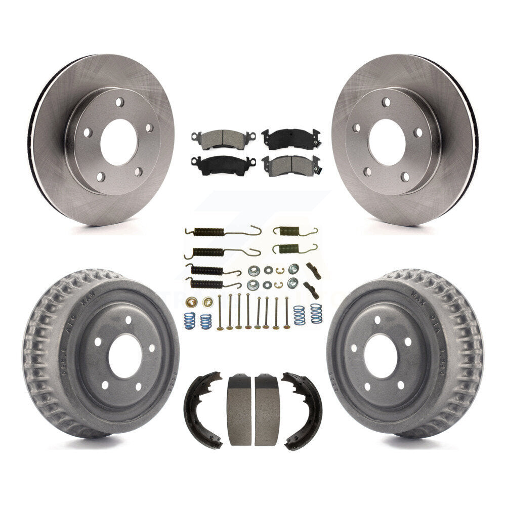 Rotors de frein à disque avant et arrière, plaquettes semi-métalliques et Kit de tambour (7 pièces) pour GMC Jimm