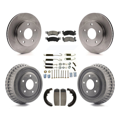 Rotors de frein à disque avant et arrière, plaquettes semi-métalliques et Kit de tambour (7 pièces) pour GMC Jimm