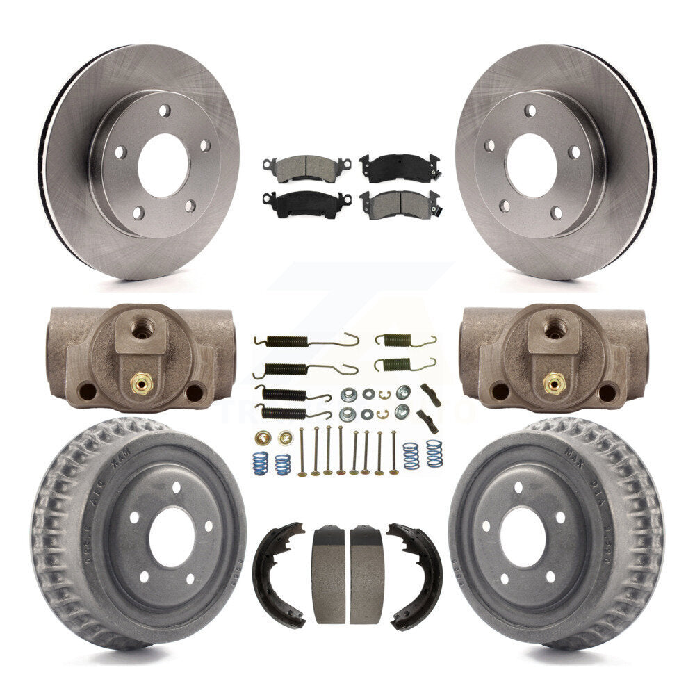 Rotors de frein à disque avant et arrière, plaquettes semi-métalliques et Kit de tambour (9 pièces) pour GMC Jimm