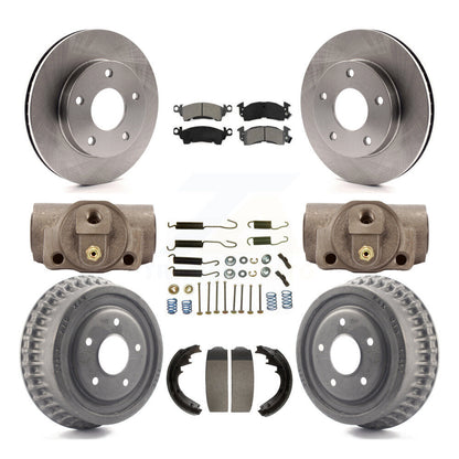 Rotors de frein à disque avant et arrière, plaquettes semi-métalliques et Kit de tambour (9 pièces) pour GMC Jimm
