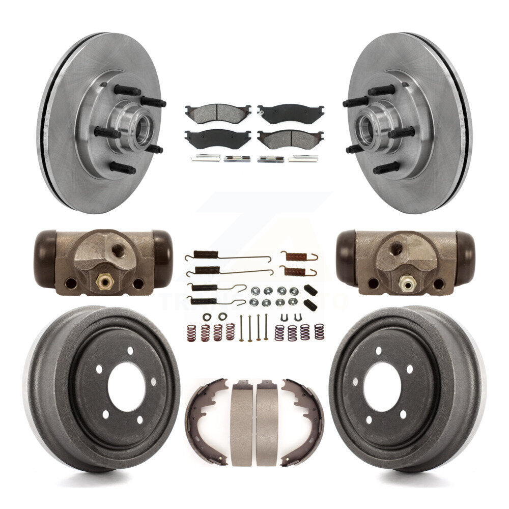 Kit de tambours à plaquettes semi-métalliques pour rotors de frein avant et arrière (9 pièces) pour Ford F-150 RW 1999