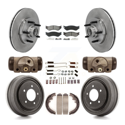 Kit de tambours à plaquettes semi-métalliques pour rotors de frein avant et arrière (9 pièces) pour Ford F-150 RW 1999