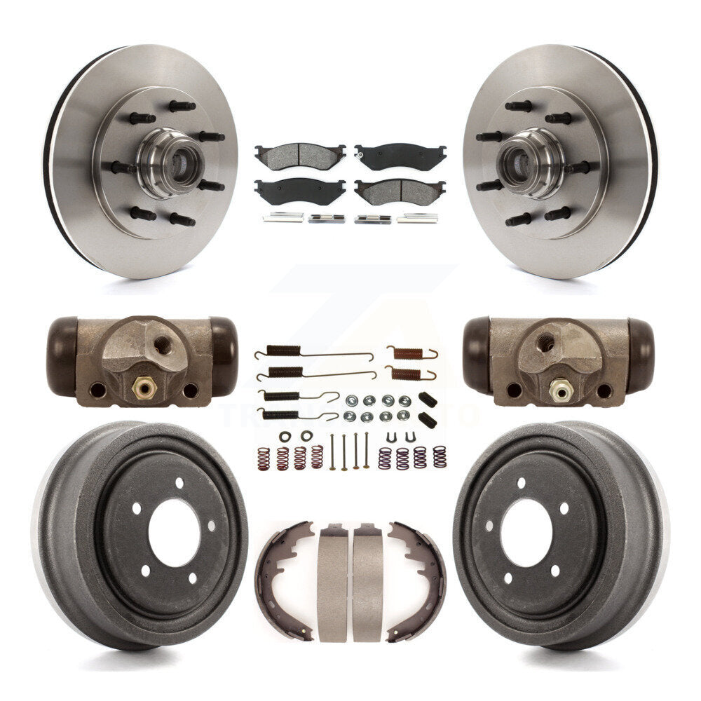 Kit de tambours à plaquettes semi-métalliques pour rotors de frein avant et arrière (9 pièces) pour Ford F-150 RW 1999