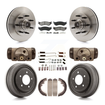 Kit de tambours à plaquettes semi-métalliques pour rotors de frein avant et arrière (9 pièces) pour Ford F-150 RW 1999