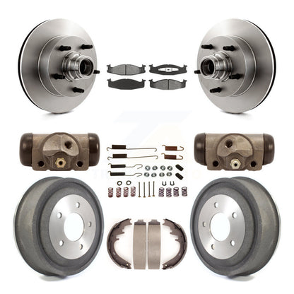 Kit de tambour à plaquettes semi-métalliques pour Rotor de frein avant et arrière (9 pièces) pour Ford E-150 Econolin