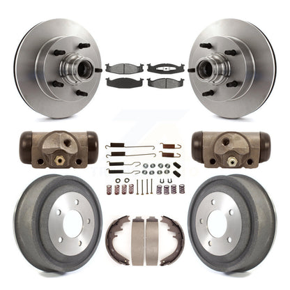 Kit de tambour à plaquettes semi-métalliques pour Rotor de frein avant et arrière (9 pièces) pour Ford E-150 Econolin