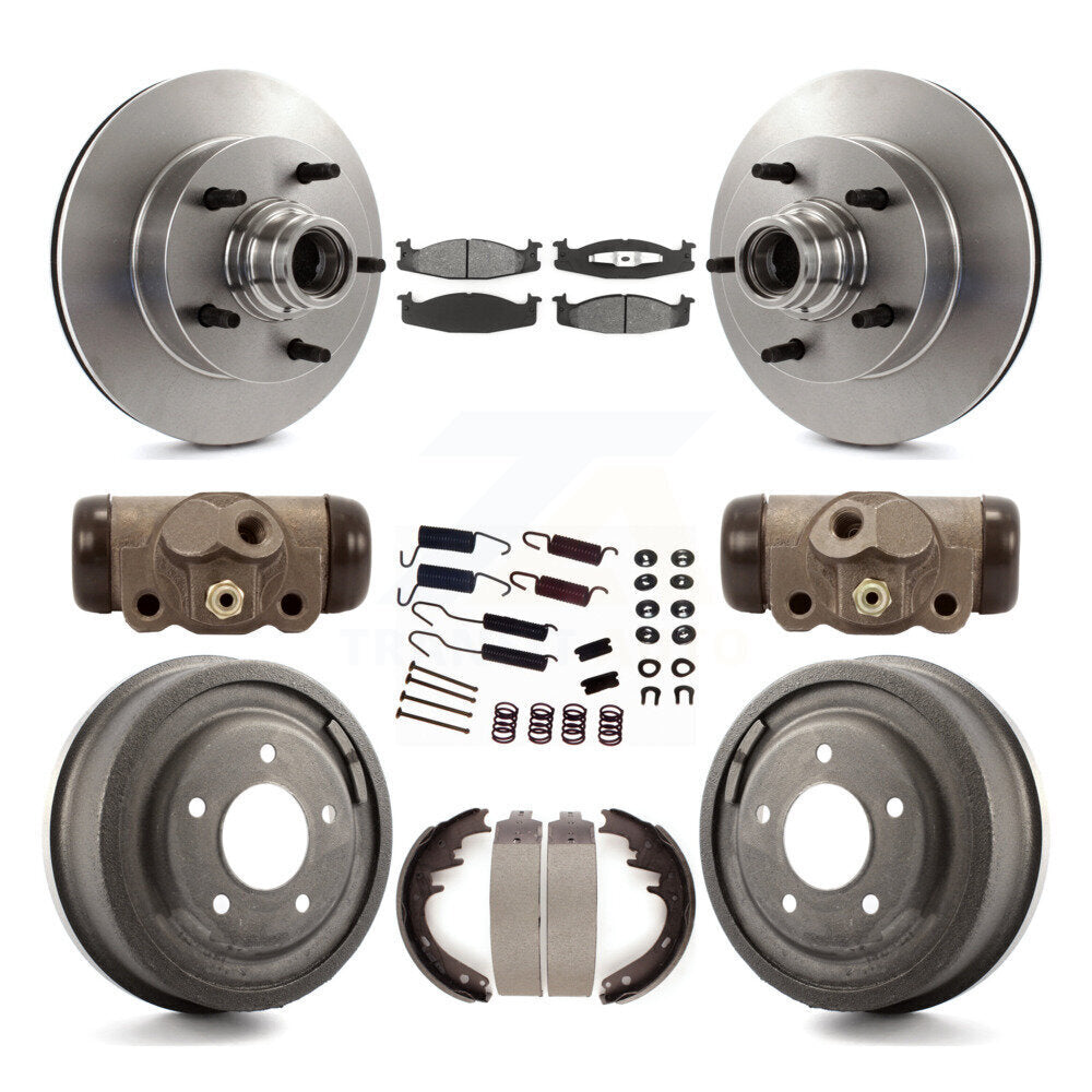Kit de plaquettes et de tambour semi-métalliques pour Rotor de frein avant et arrière (9 pièces) pour Ford F-150 E-15