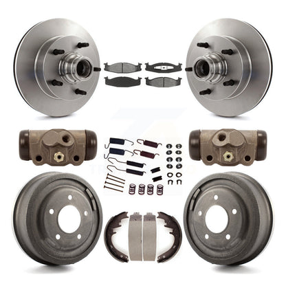 Kit de plaquettes et de tambour semi-métalliques pour Rotor de frein avant et arrière (9 pièces) pour Ford F-150 E-15