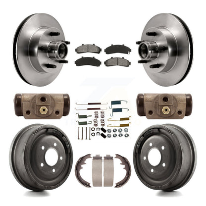 Rotors de frein avant et arrière, Kit de plaquettes et tambour semi-métalliques (9 pièces) pour Ford Ranger Mazd