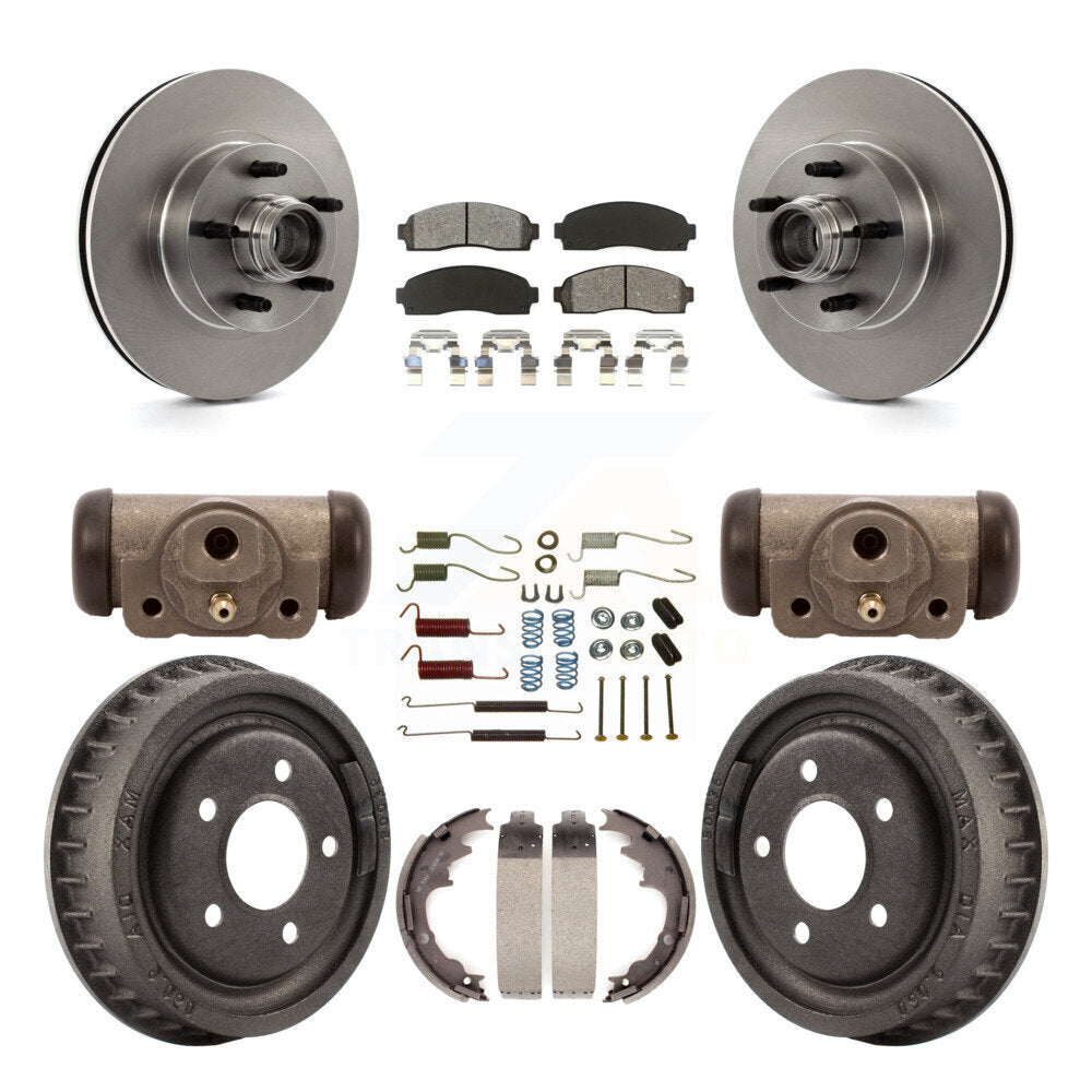 Kit de tambour à plaquettes semi-métalliques, Rotor de frein à disque avant et arrière (9 pièces) pour Ford Ranger RW