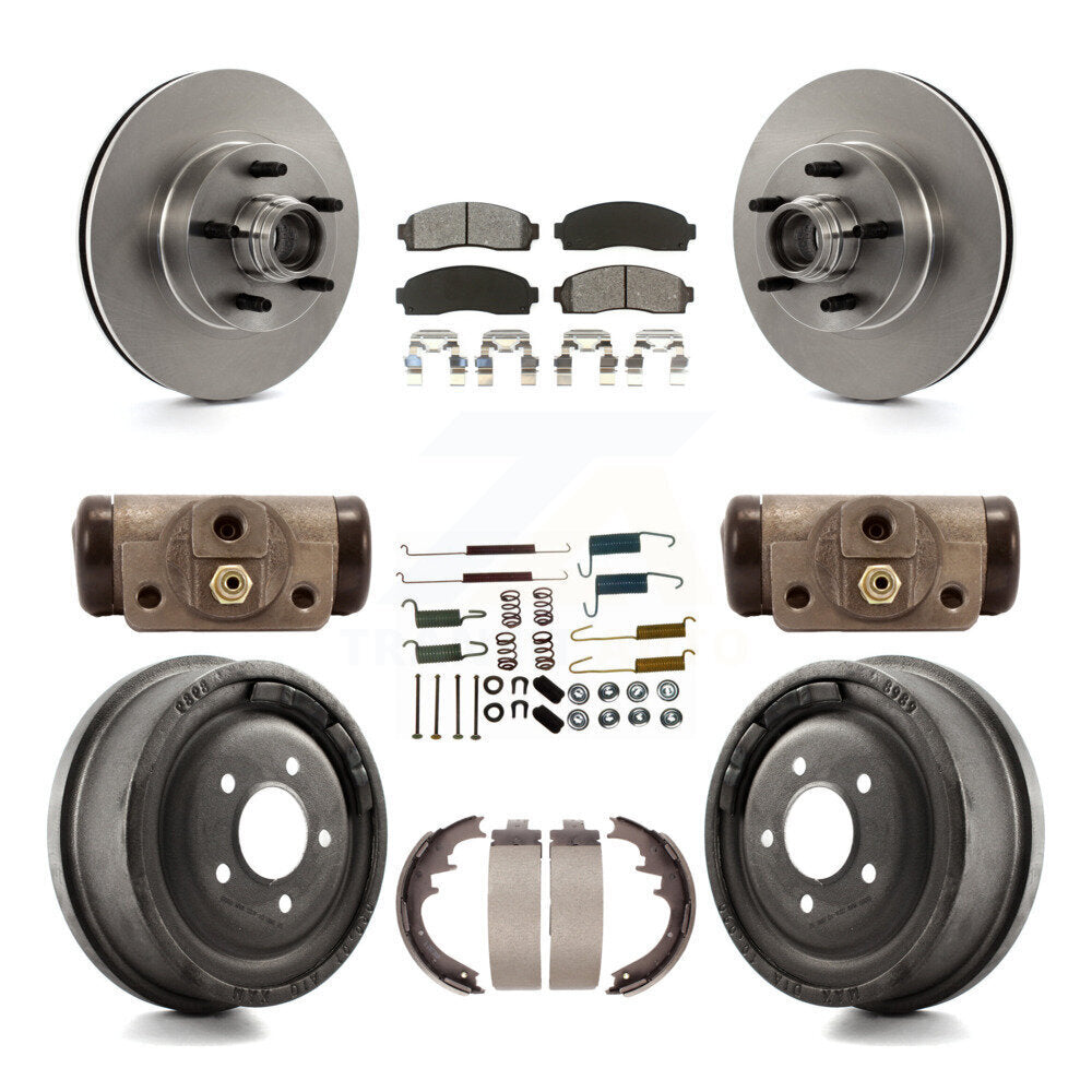 Kit de tambour à plaquettes semi-métalliques, Rotor de frein à disque avant et arrière (9 pièces) pour Ford Ranger RW