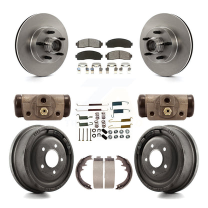 Kit de tambour à plaquettes semi-métalliques, Rotor de frein à disque avant et arrière (9 pièces) pour Ford Ranger RW