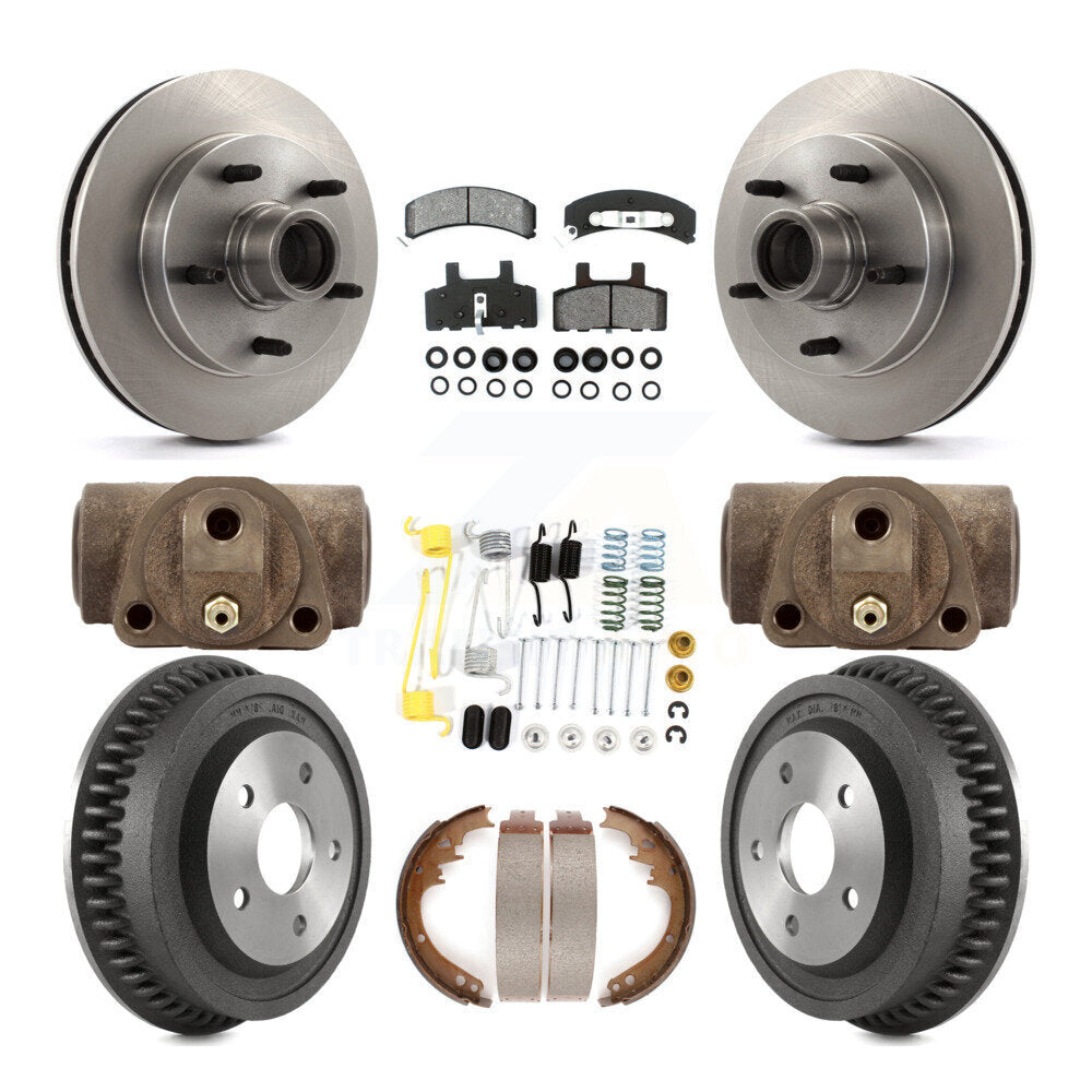 Kit de plaquettes et de tambour semi-métalliques pour Rotor de frein avant et arrière (9 pièces) pour Dodge Ram 1500 RW