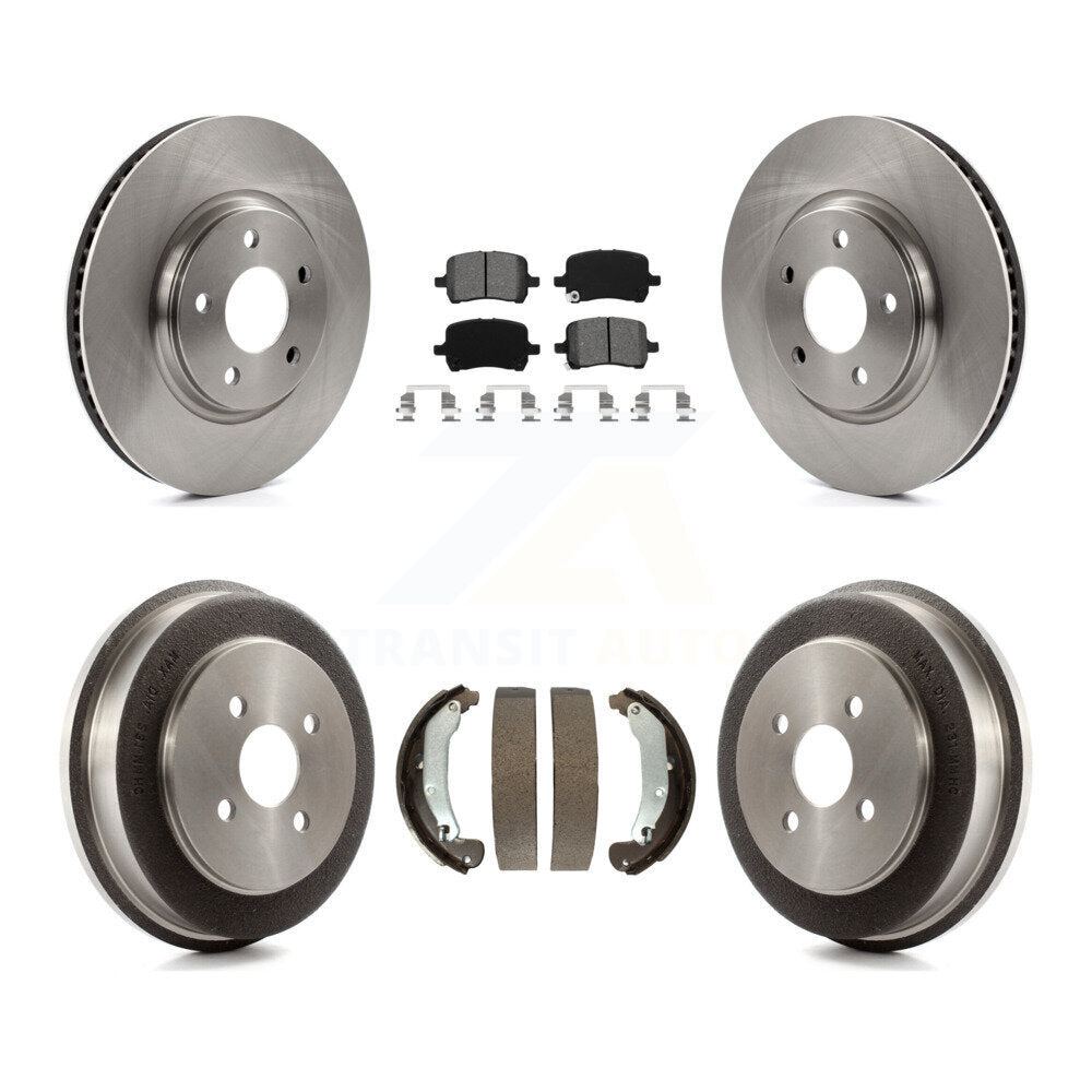 Rotors de frein à disque avant et arrière, plaquettes semi-métalliques et Kit de tambour pour Pontiac Pursui