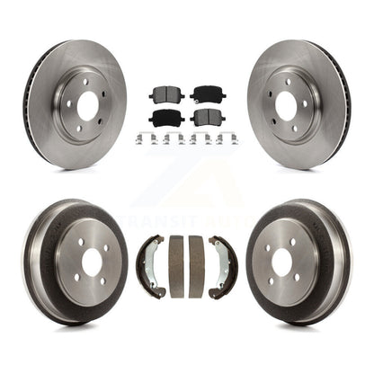 Rotors de frein à disque avant et arrière, plaquettes semi-métalliques et Kit de tambour pour Pontiac Pursui