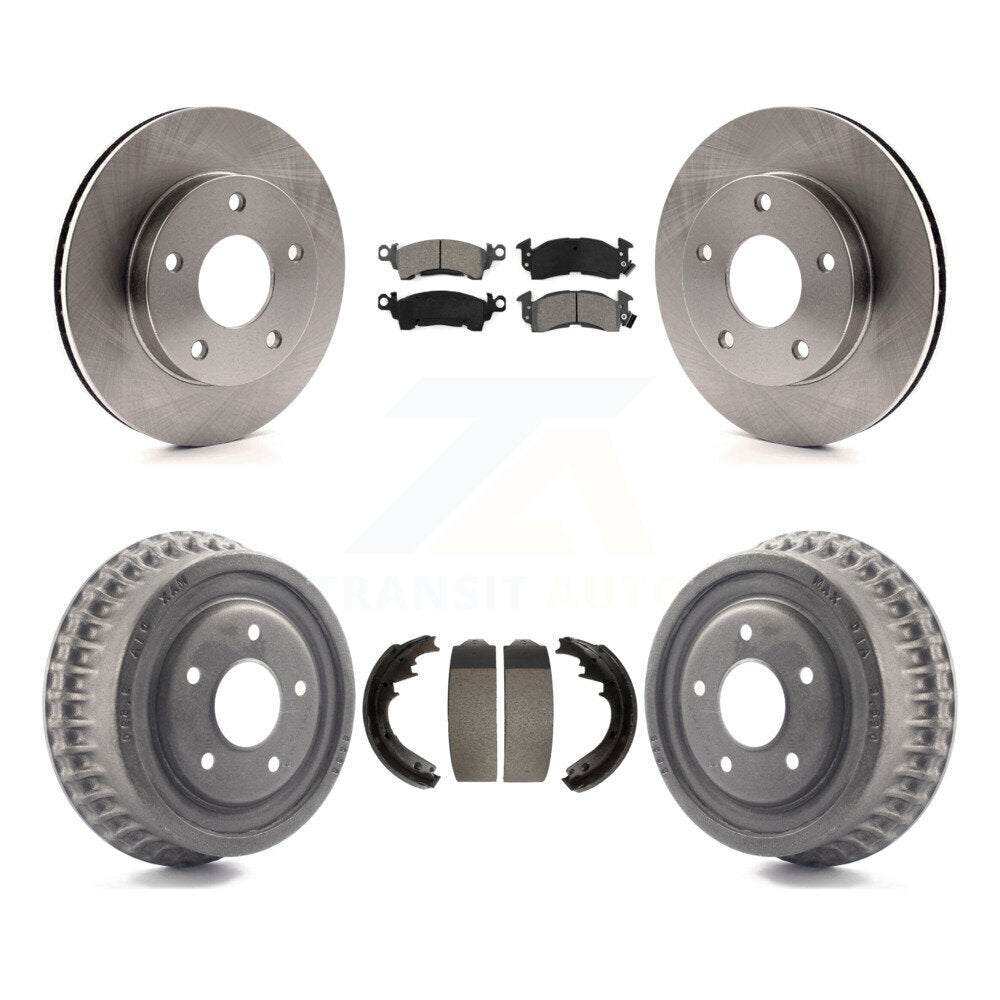 Rotors de frein à disque avant et arrière, plaquettes semi-métalliques et Kit de tambour pour GMC Jimmy
