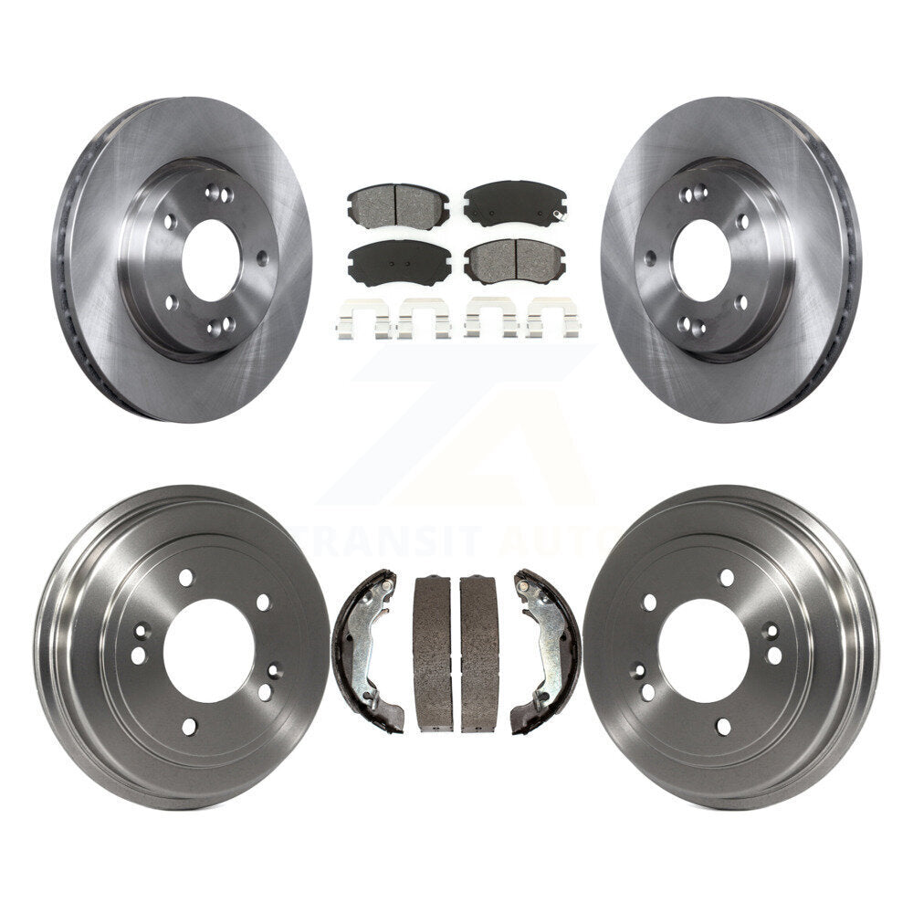 Rotors de frein à disque avant et arrière, plaquettes semi-métalliques et Kit de tambour pour Hyundai Elantr
