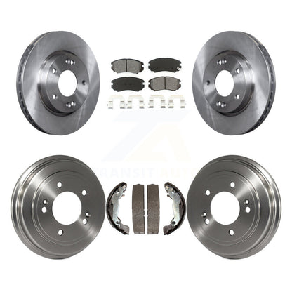 Rotors de frein à disque avant et arrière, plaquettes semi-métalliques et Kit de tambour pour Hyundai Elantr