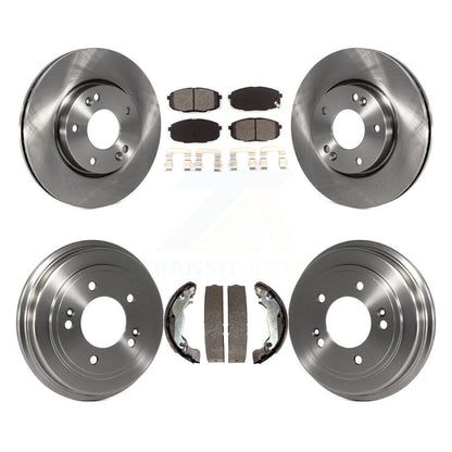 Rotors de frein à disque avant et arrière, plaquettes semi-métalliques et Kit de tambour pour Hyundai Elantr