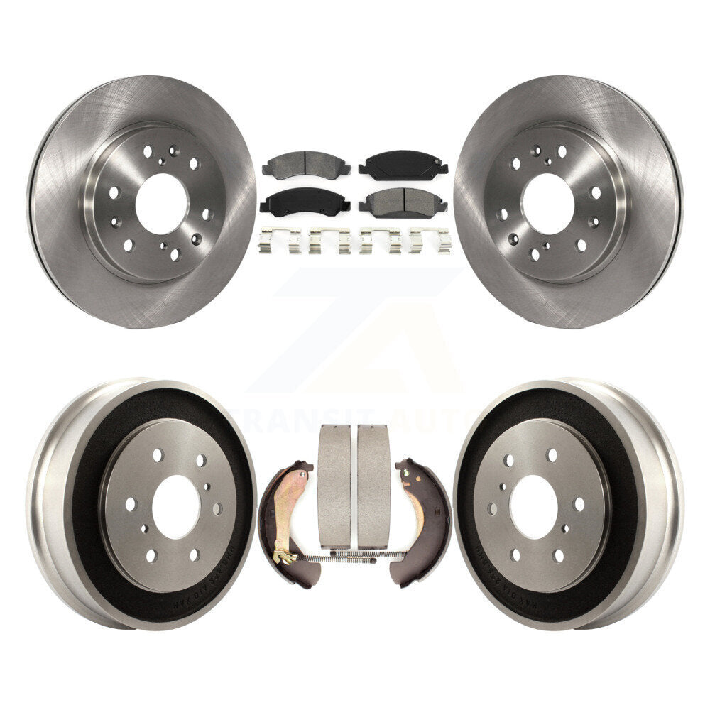 Rotors de frein avant et arrière, Kit de plaquettes et de tambour semi-métalliques pour Chevrolet GMC Silverad