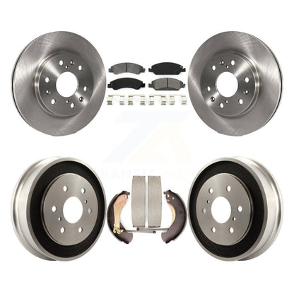 Rotors de frein avant et arrière, Kit de plaquettes et de tambour semi-métalliques pour Chevrolet GMC Silverad