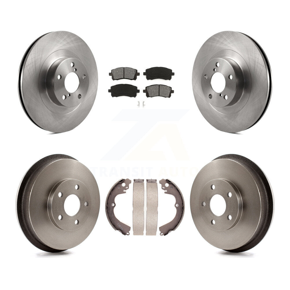 Rotors de frein à disque avant et arrière, Kit de tampons et de tambour semi-métalliques pour Subaru Impreza WR
