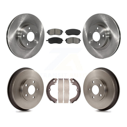Rotors de frein à disque avant et arrière, plaquettes semi-métalliques et Kit de tambour pour Subaru Impreza