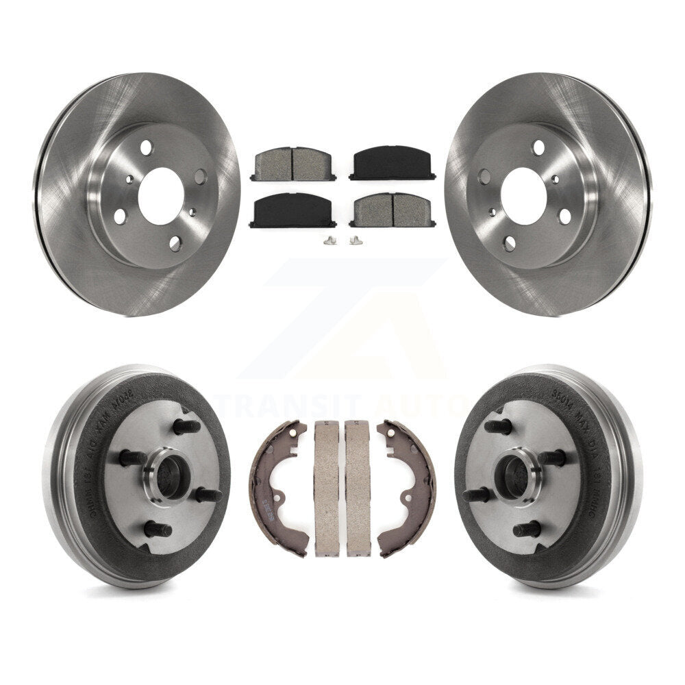 Rotor de frein à disque avant et arrière, Kit de plaquettes et de tambour semi-métalliques pour Toyota Tercel Pase