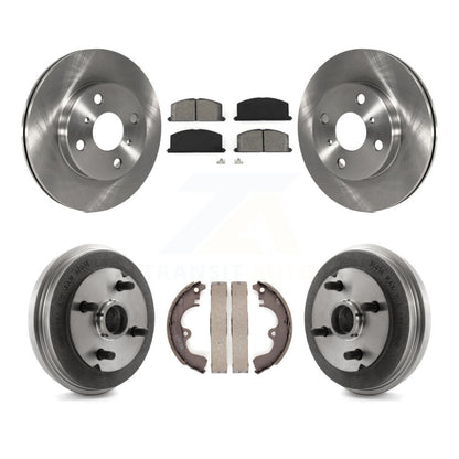 Rotor de frein à disque avant et arrière, Kit de plaquettes et de tambour semi-métalliques pour Toyota Tercel Pase