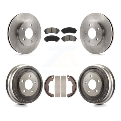 Rotors de frein à disque avant et arrière, plaquettes semi-métalliques et Kit de tambour pour Pontiac Aztek