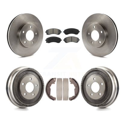 Rotors de frein à disque avant et arrière, plaquettes semi-métalliques et Kit de tambour pour Pontiac Aztek