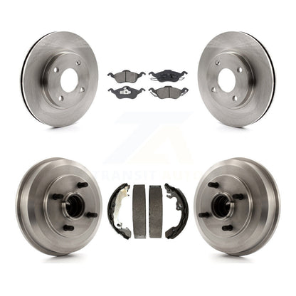 Rotors de frein à disque avant et arrière, plaquettes semi-métalliques et Kit de tambour pour Ford Focus