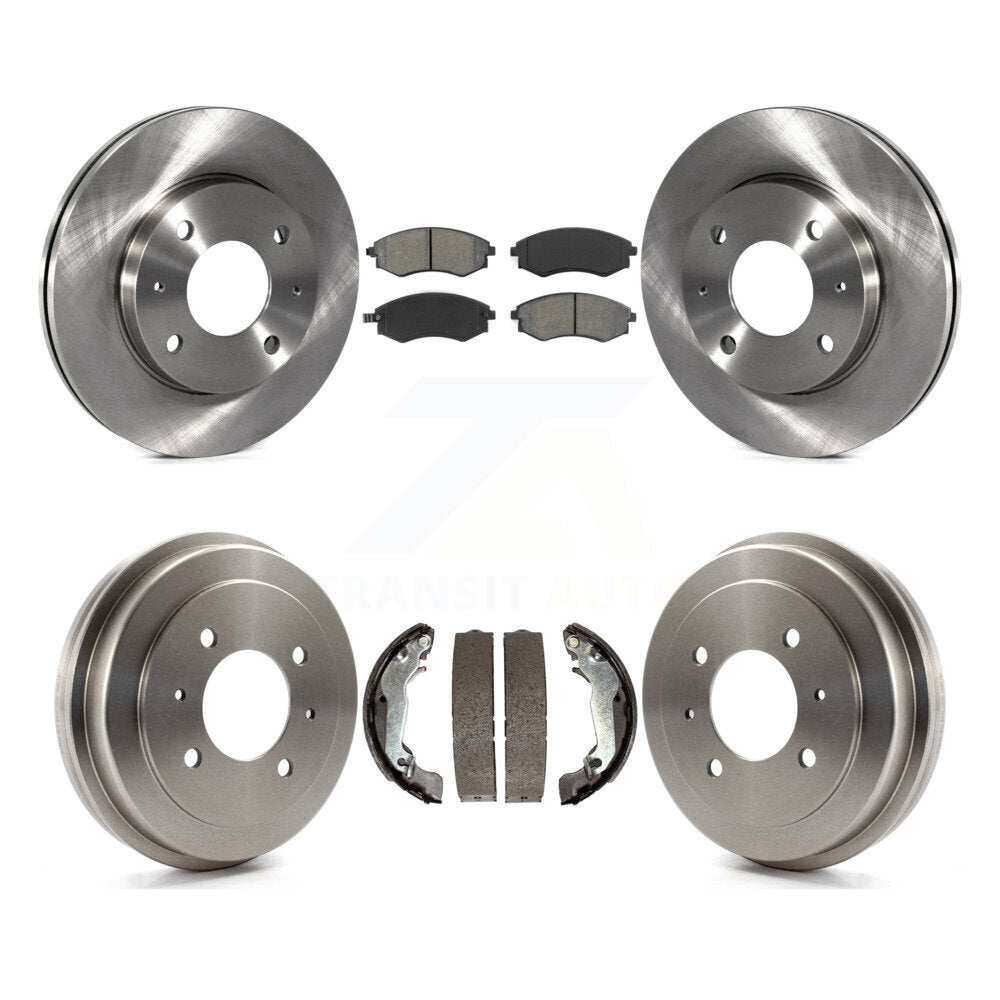 Rotors de frein à disque avant et arrière, plaquettes semi-métalliques et Kit de tambour pour Hyundai Elantr