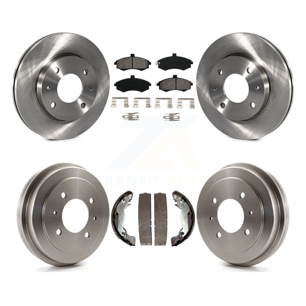 Rotors de frein à disque avant et arrière, plaquettes semi-métalliques et Kit de tambour pour Hyundai Elantr